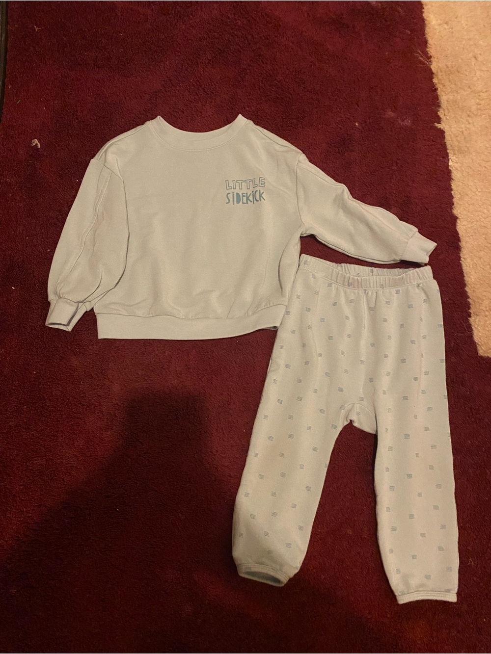 Cat & Jack Light Blue 'Little Sidekick' 24 month two piece outfit